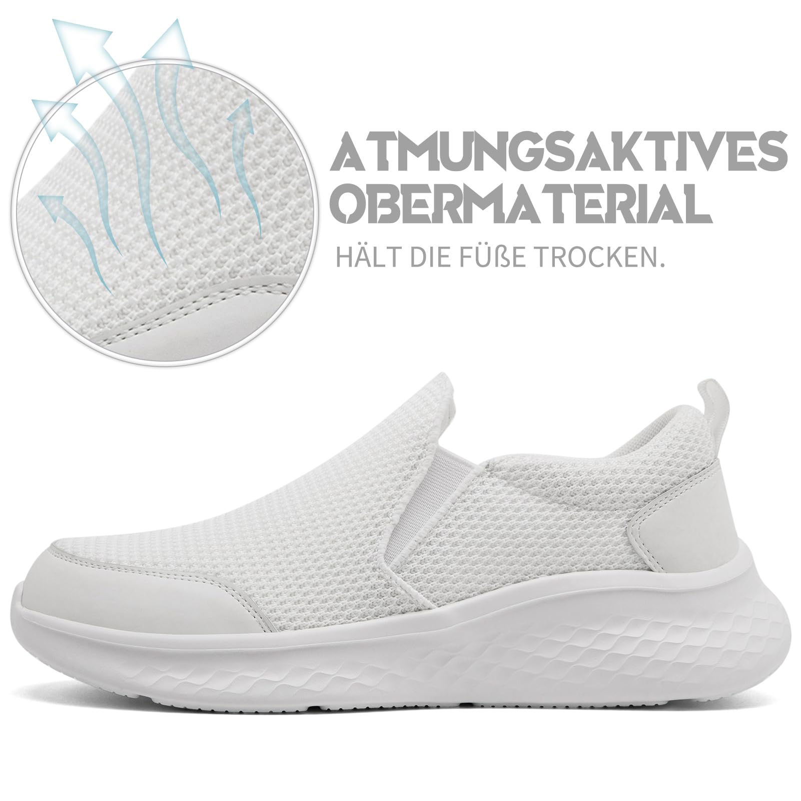 Sneaker Herren Mokassins Schuhe Sportschuhe Laufschuhe Turnschuhe Bootsschuhe Hallenschuhe Loafer Joggingschuhe Walking Atmungsaktiv Freizeitschuhe