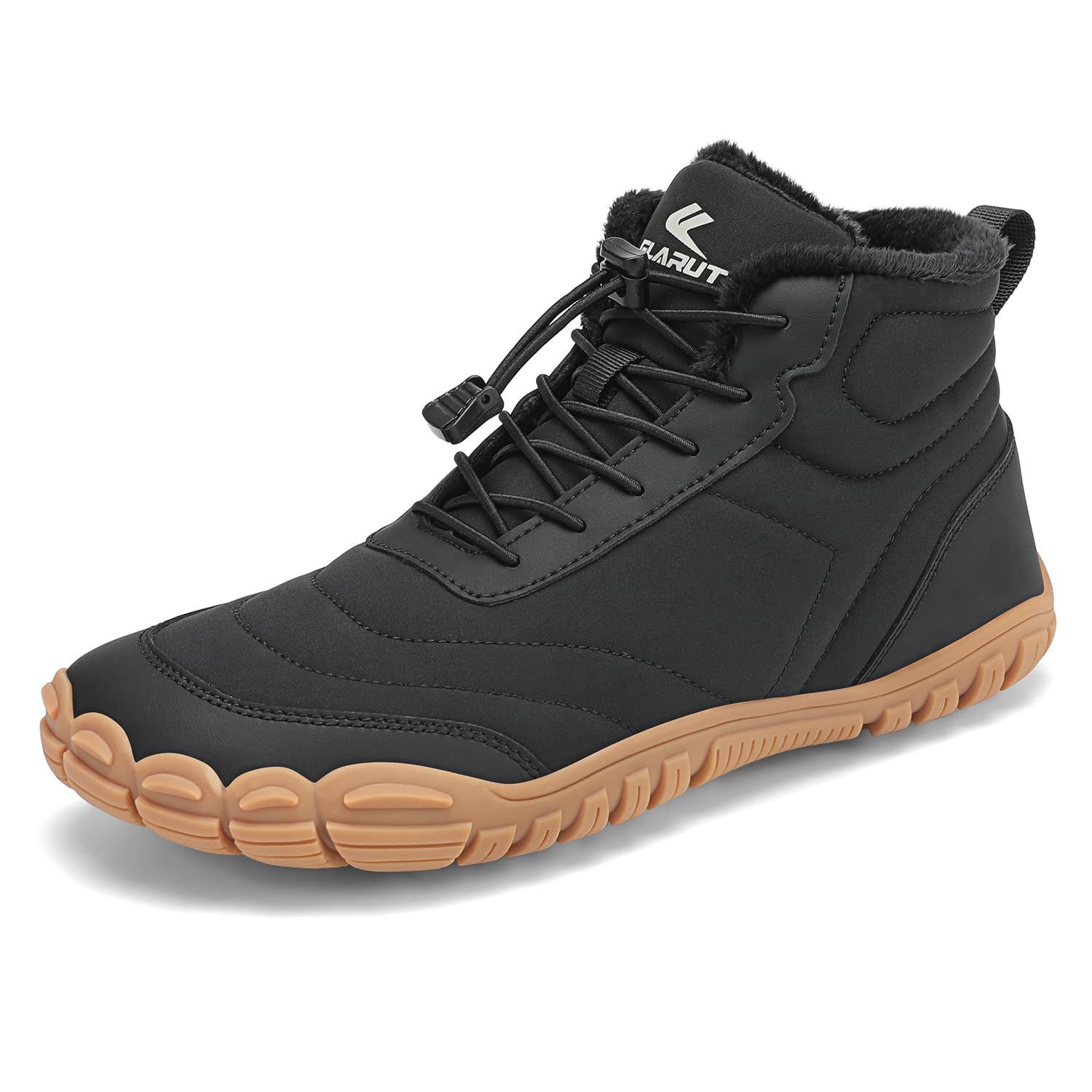 FLARUT Scarpe Invernali a Piedi Nudi Uomo Donna Barefoot Scarpe Foderate Caldo Scarpe a Punta Larga Resistenti all'acqua Scarpe da Trail Running Trekking InvernoStivali