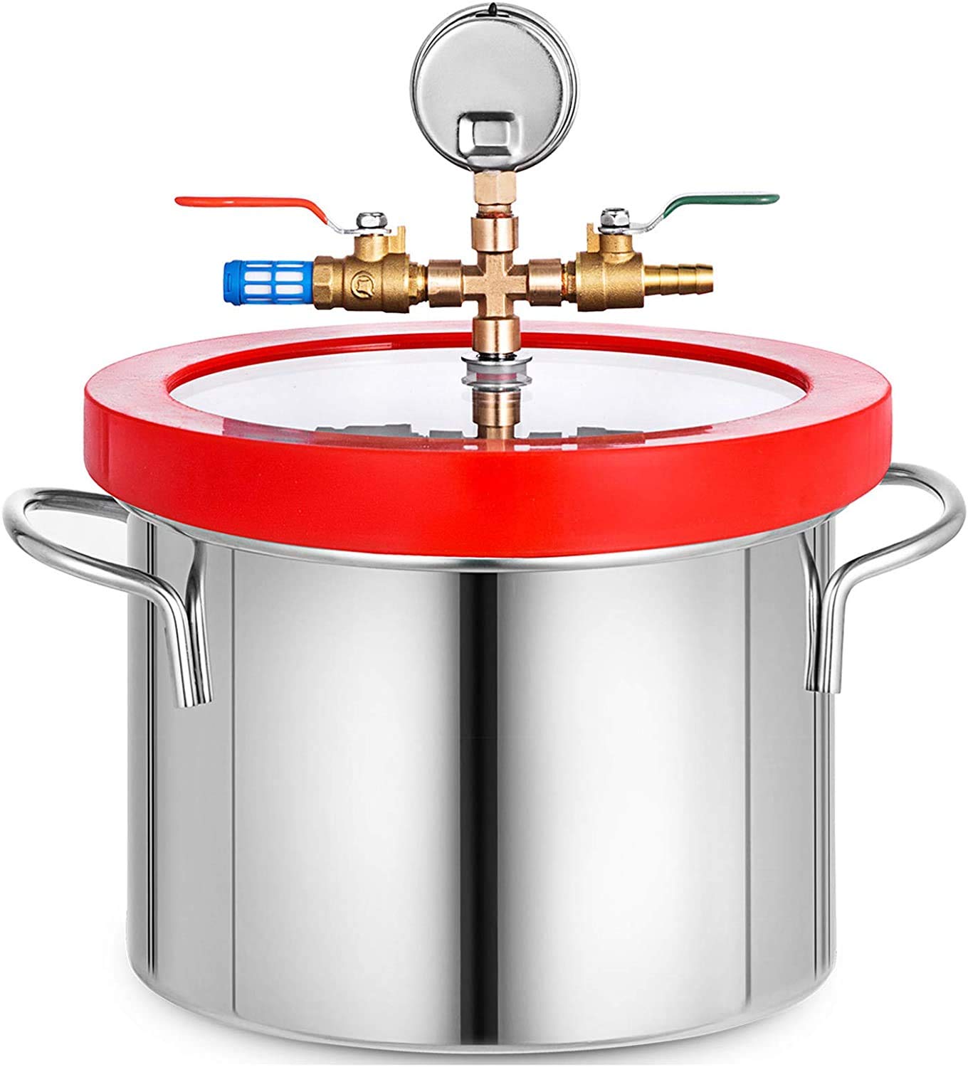 Buy Moh 1.5 Gallon Vacuum Chamber Glass Lid Stainless Steel Vacuum