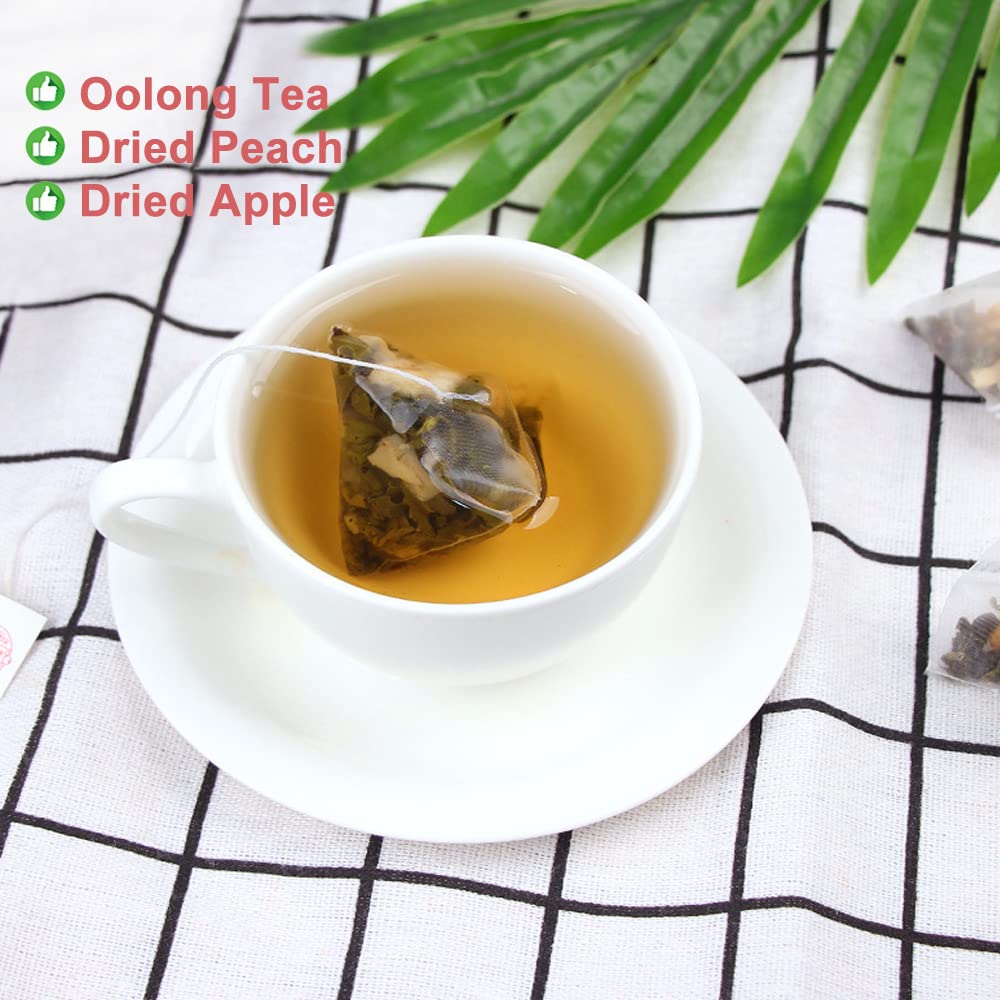 Plant Gift Honey Peach Oolong Tea Bags 6.17oz (3.5g*50bags), té de oolong, melocotón seco, manzana seca, natural puro de china, té mixto de salud, combinación de té de flores 175g 蜜桃乌龙茶