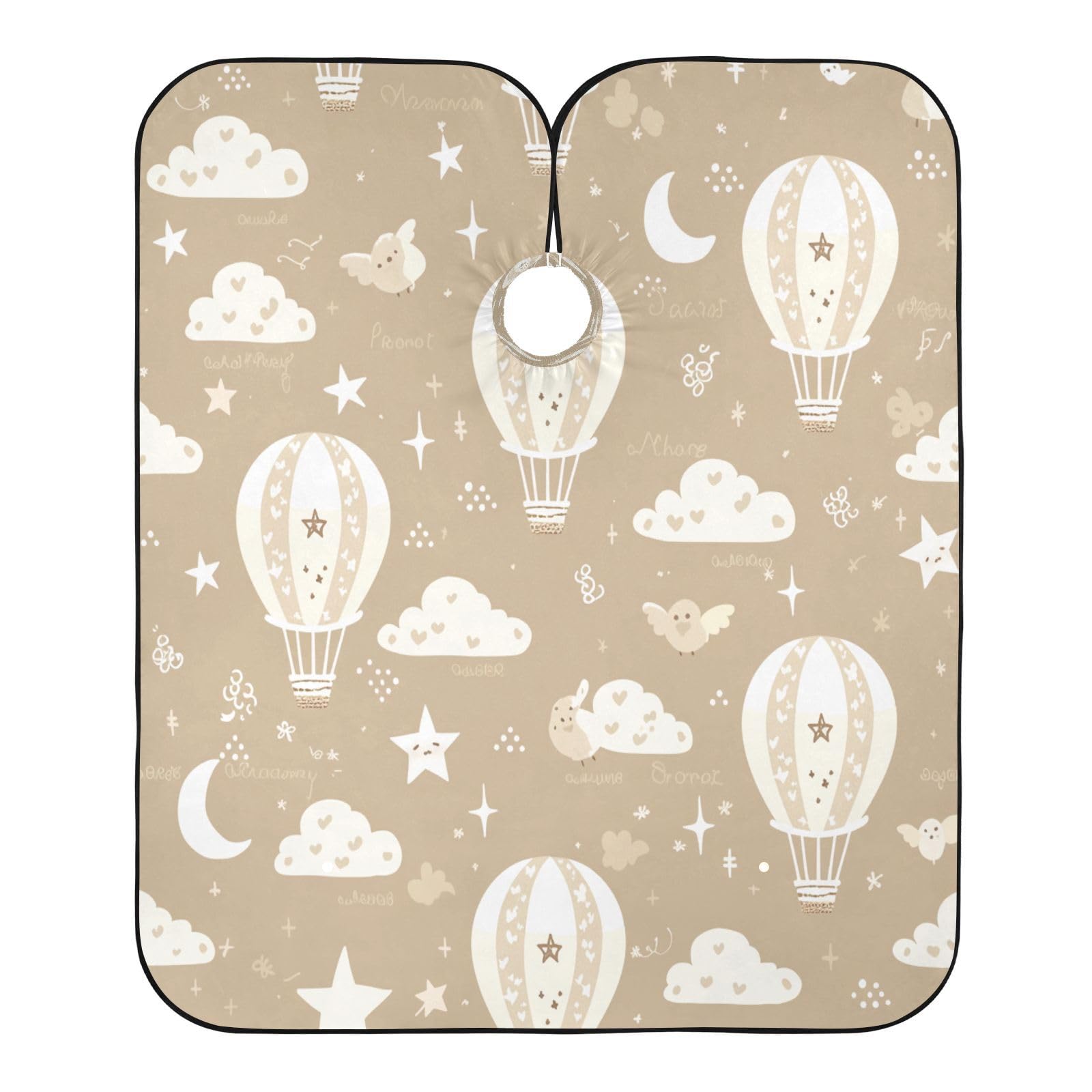 Kigai Cute Hot Air Balloon Hair Cutting Cape for Men & Women Waterproof Barber Cape Professional Hairdressing Salon Styling Apron with Adjustable Closure Snap