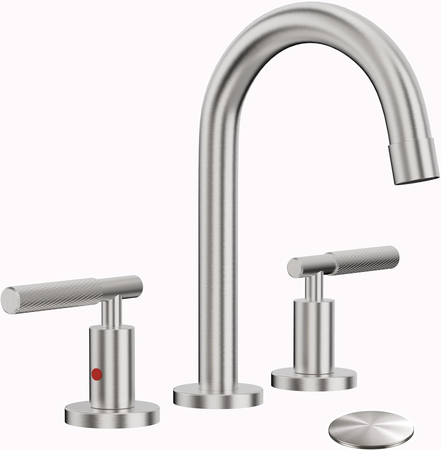 ARRISEA 8 Inch Bathroom Faucet 3 Hole Brushed Nickel, Widespread