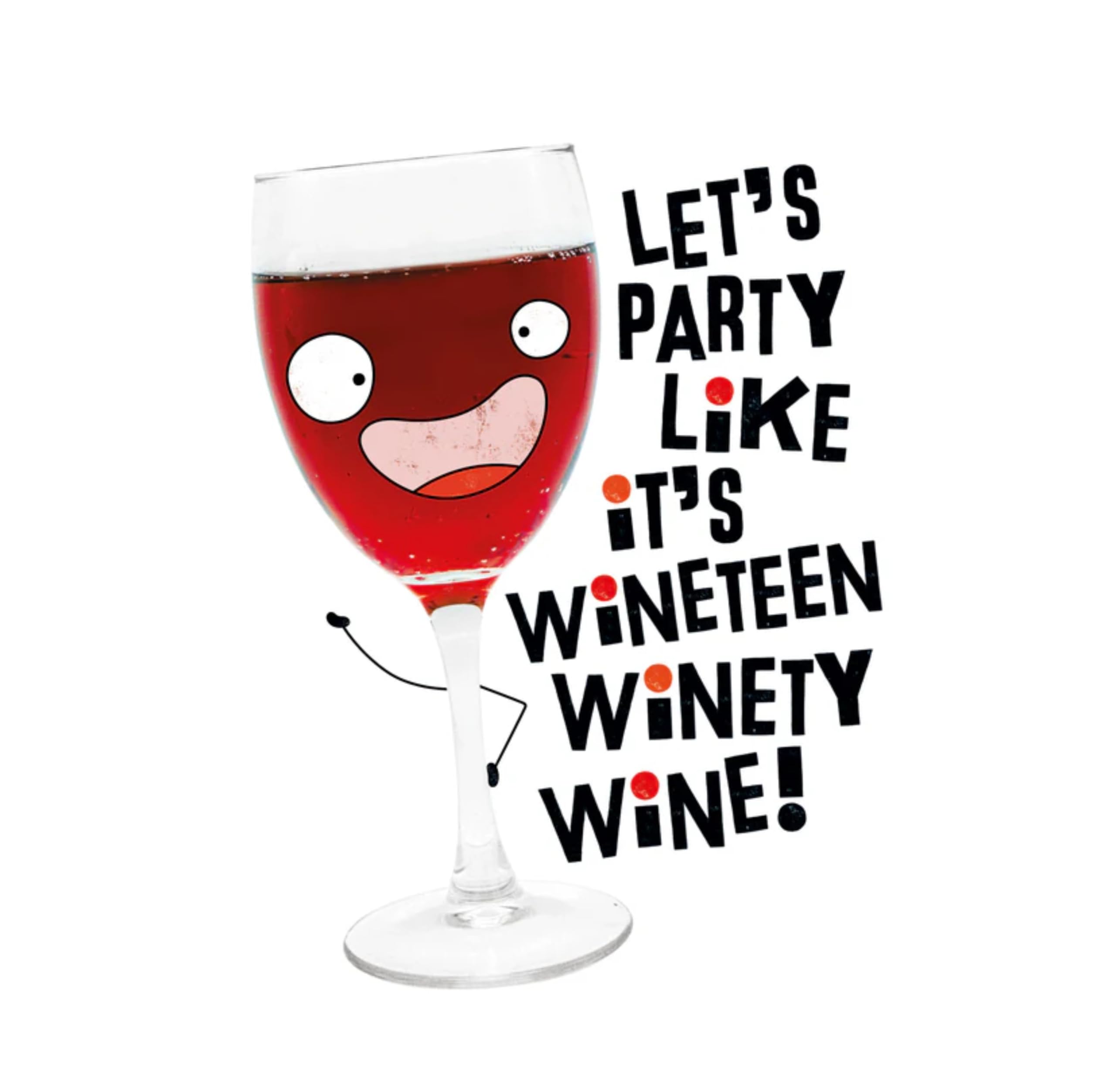 KATE SMITH Wine Birthday Card Lets Party Friend Birthday Card