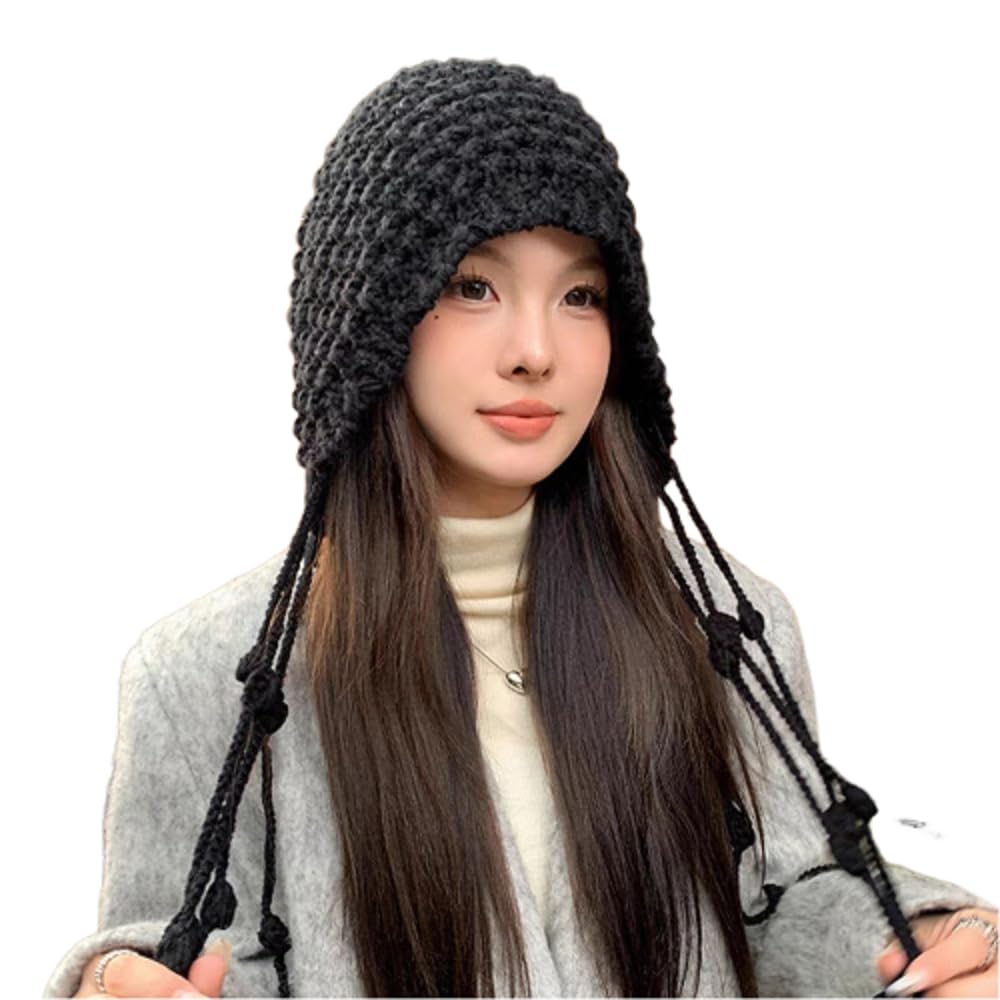 Women Girls Winter Handmade Crochet Knitted Beanie Hat Cute