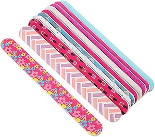 FRCOLOR 10 Pcs Lixa de Unha Impressa Esmeril Bar Eva Moagem Lixa de Lixa Lixa de Areia Dupla Face Polidor de Unhas Manicure Ferramentas de Pedicure