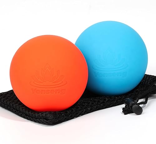 Miniatura 11 de Bolas de yoga físicas para masaje, bolas de lacrosse para liberación miofascial, terapia de punto gatillo, dolor muscular, masaje de tejido Púrpura