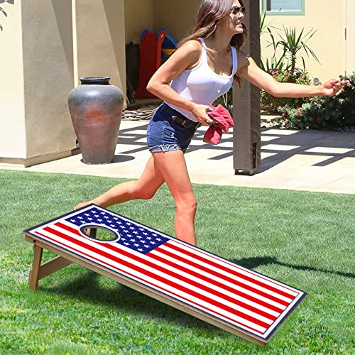 Outtoy Led Cornhole Boards Outdoor Games Sets, Corn Hole With 16 Color Change Led Lights,Wood Cornhole Sets With Storage Carry Handles And 8 Bean Bags，Regulation Size 4'X2' #TOP1