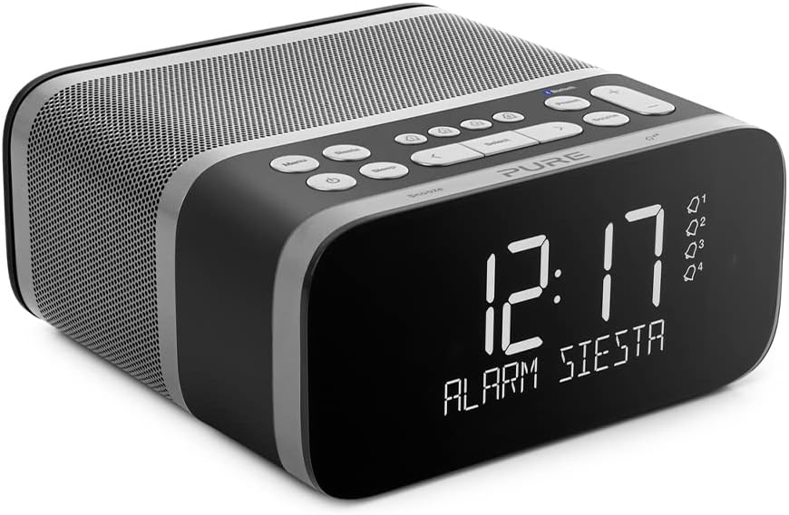 Pure Siesta S6 Bluetooth Radio Alarm Clock (DAB/DAB+ Digital Radio, FM