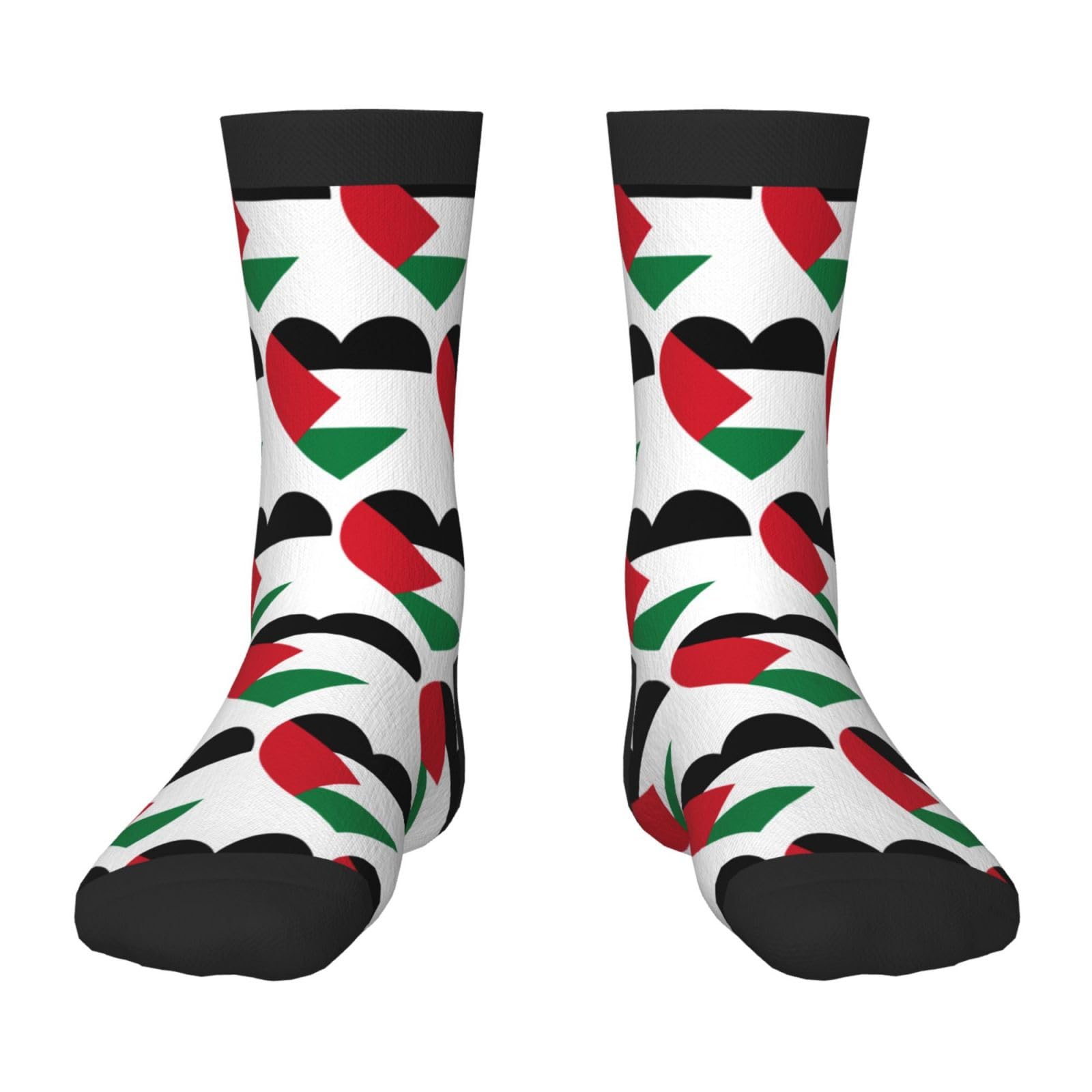 Oudrspo Love Palestine Flag Funny Socks For Men Funky Crazy Cool Colorful Patterned
