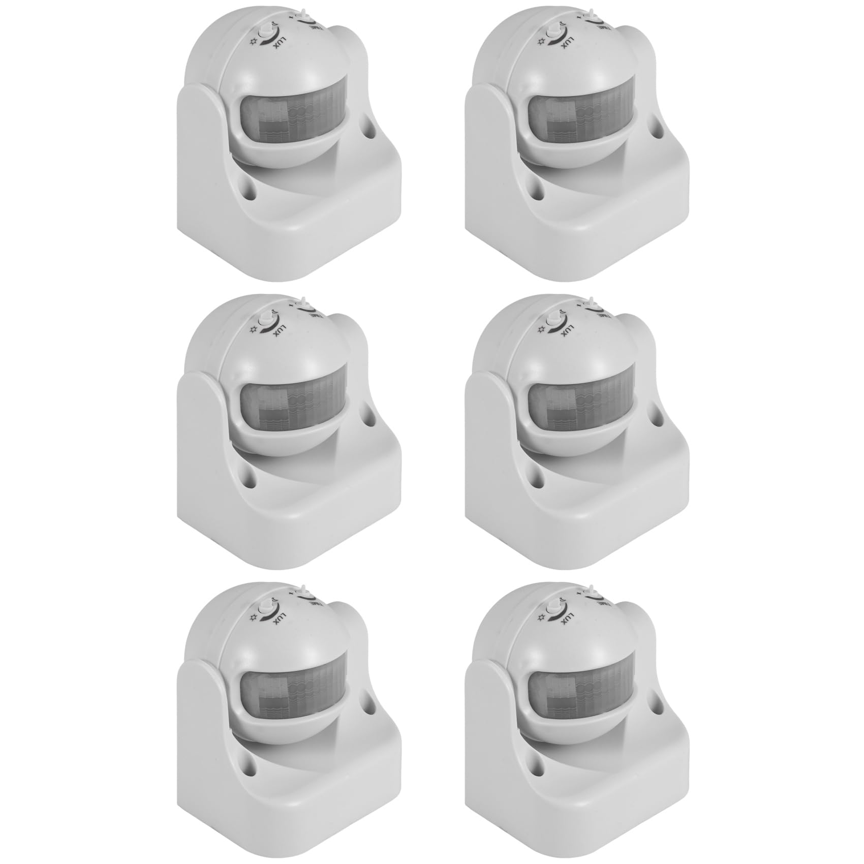 Jnchdghwa White 6X Pir Infrared Motion Sensor Ac110v-220V Motion Detector Adjustable Switch For Indoor And Outdoor Multiple Scenarios