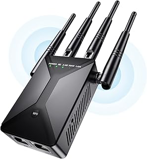 WiFi Extender Signal Booster, Cover up to 13225 sq.ft & 130 Devices, Dual Band 2.4G and 5G,1200Mbps Wall-Through Strong WiFi Booster, with Ethernet Port & AP Mode