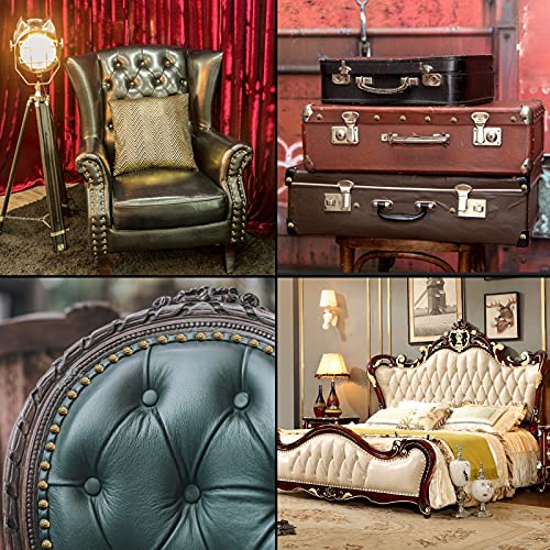 300 Stück Polsternägel, Vintage Polsterung Nägel, Polsternäfel Reißzwecken Heftzwecken Dekorative Nägel zum Dekorieren von Sofas, Türen und Anderen Möbeln 11 * 17 mm/0,43 * 0,66 Zoll(Grüne Patina)