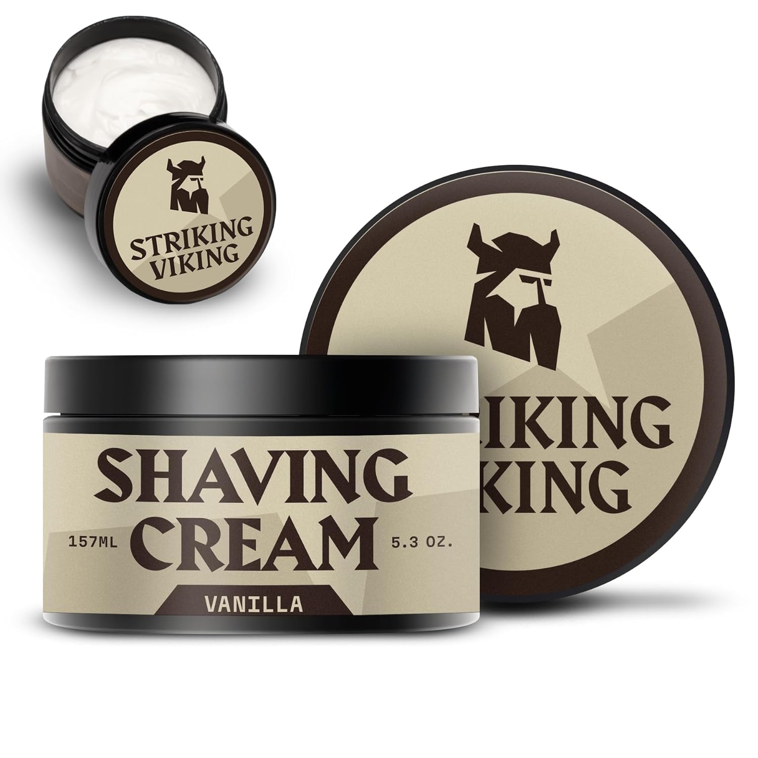 Striking Viking Shaving Cream - 5 3 Fl Oz Pack of 1 Vanilla - Sensitive Skin Protection During