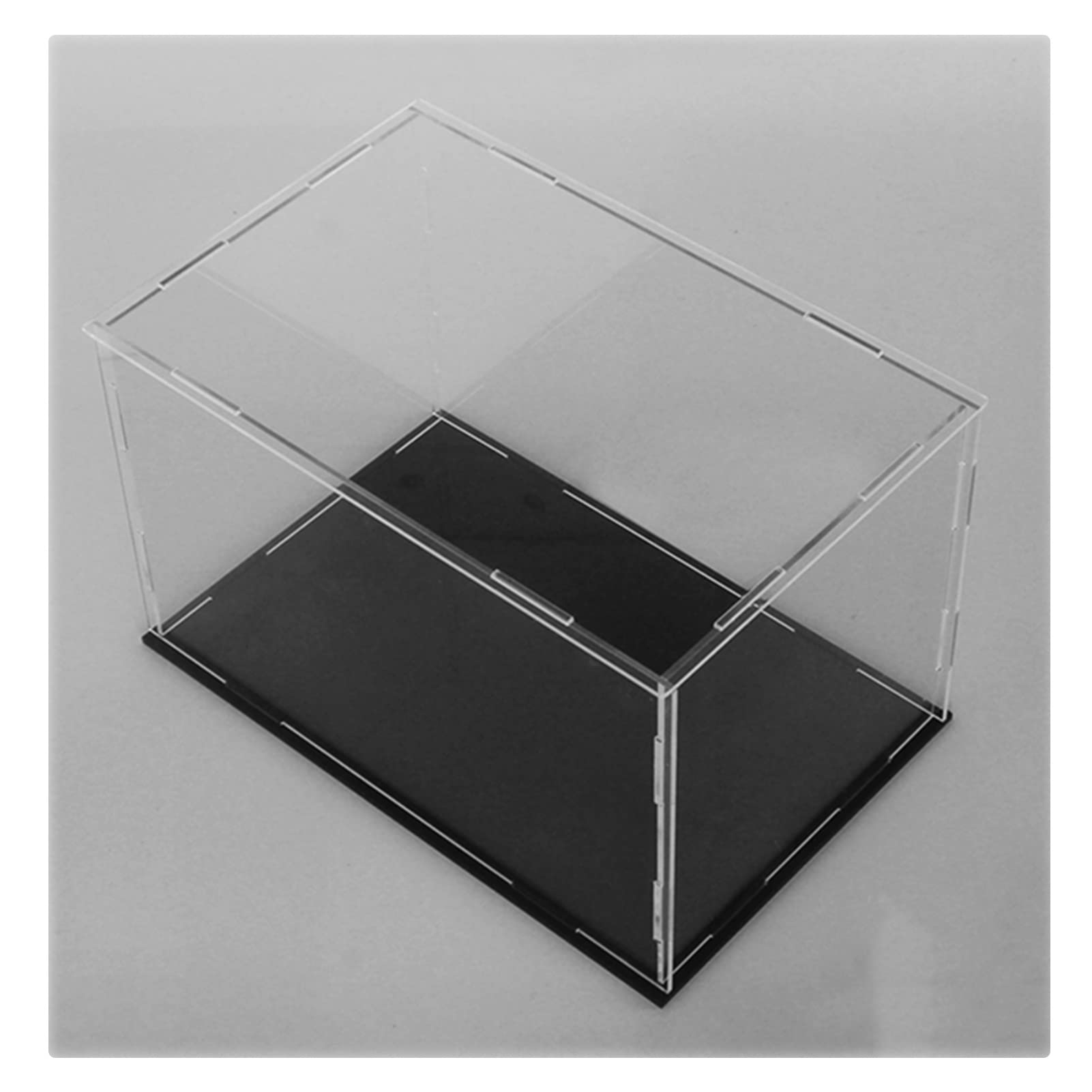 Boîte de rangement en acrylique transparent Lasoea avec support de rangement pour figurines et modèles, boîte cube pour comptoir, protection