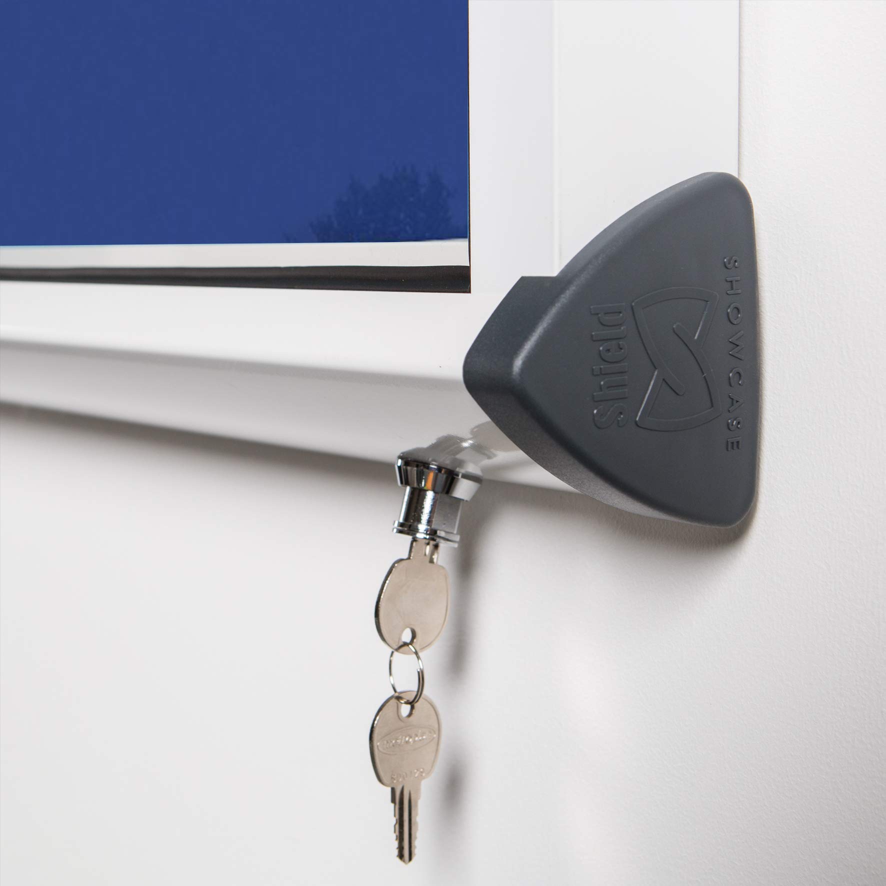 Wonderwall Outdoor Lockable Blue Notice Board | Weatherproof Showcase