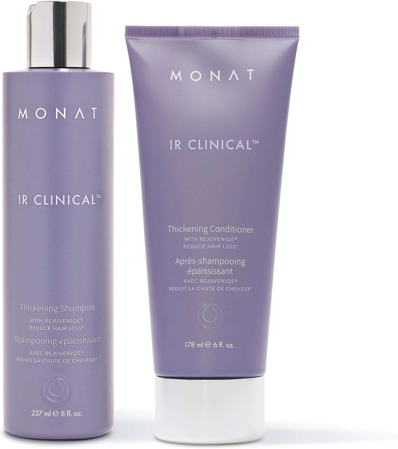 IR Clinical Thickening Shampoo & Conditioner Set – Hair Strengthening & Volumizing System for Thicker, Fuller-Looking Strands – Natural Hair Care with Rosemary, Mint & Pea Extract