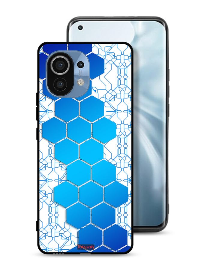 Tolwak Xiaomi Mi 11 Protective Case Cover Honeycomb Hexagon Icon Networks Multicolor