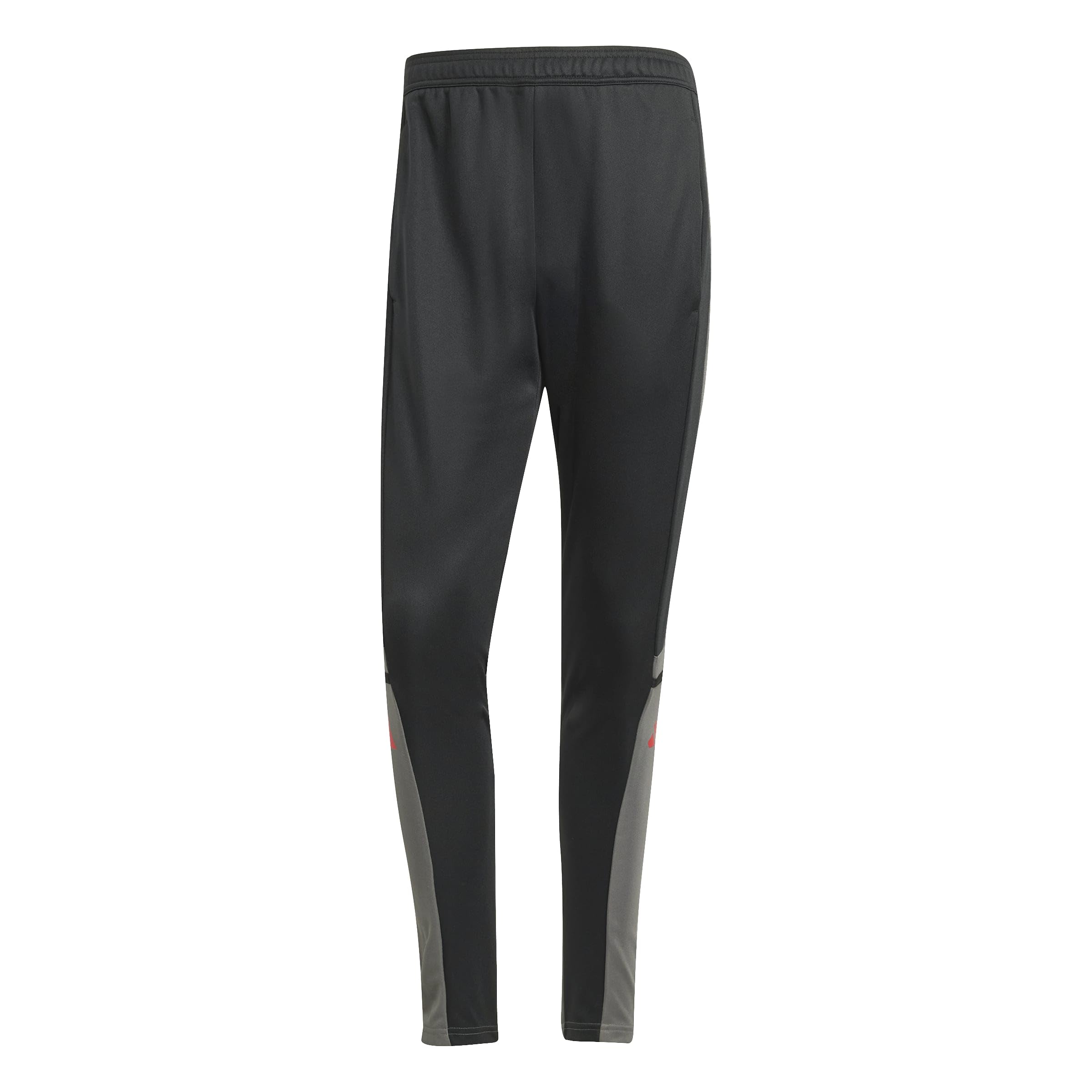adidas Men's SQUADRA25 Training Pant, Black/Team Grey Four/Pure Ruby, XL Long