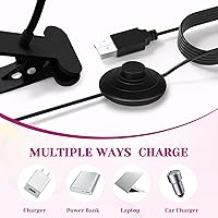 Vista 60 de AORAEM Lámpara LED UV para uñas: lámpara U V de cuello de cisne de doble cabeza para uñas de gel, luz LED de curación flash con 6 lupas para el Negro