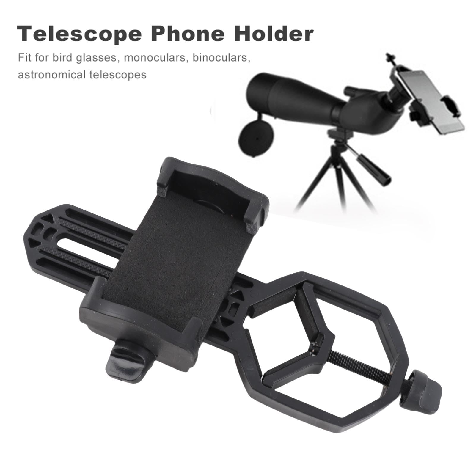 Teleskop Szybki Uchwyt do Smartfona, Lornetka Mikroskopy Uchwyt do Telefonu Komórkowego, Monokularowy Adapter do Smartfona do Okularu 2,5-4,8 Cm/telefon Komórkowy 5,2-10 Cm do Zdjęć Dzikiej Przyrody