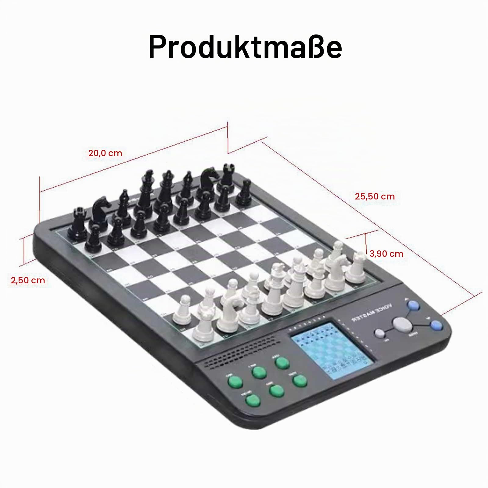 Intelligent Electronic Chess Board Mit Schachfiguren, Schach Computer Verschiedene SpielmöGlichkeiten Einzelspieler-Computerspiel, Elektronisches Schachspiel Geeignet FüR Kinder Erwachsene