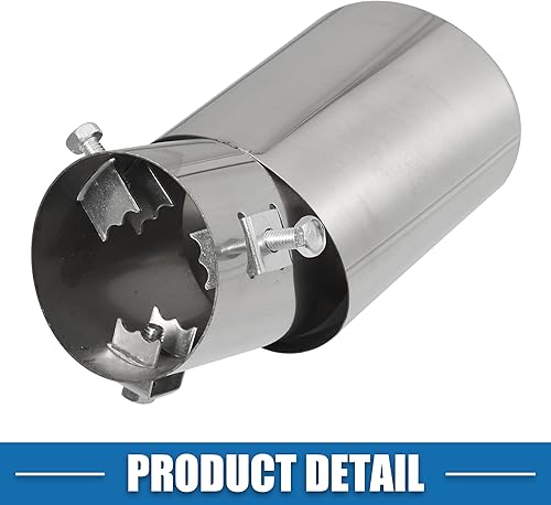 Miniatura 5 de Tubo de escape de entrada ajustable para automóvil, tubo de escape de 1.5 a 2.25 pulgadas para tubos de 2.24 x 1.26 pulgadas, salida de 5.24