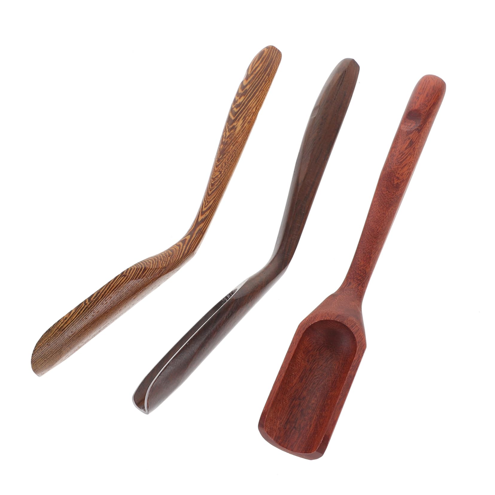 Unomor Elegant 3pc Wood Tea Spoon Scoop Shovel Chinese Tea Tools Home Office Tea Accessories