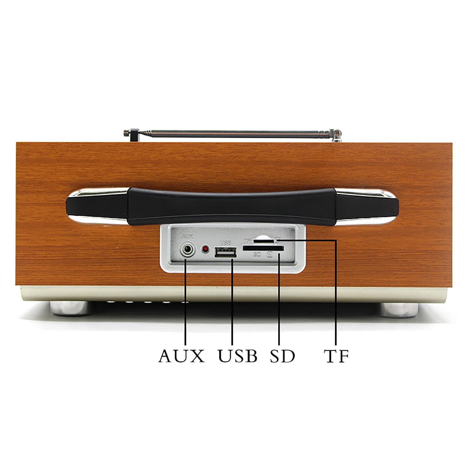 Radio Retro, Radio Casete Retro, Radio Bluetooth, Radio FM, Radio DSP, reproducción estéreo, Compatible con Tarjeta TF/reproducción SD/USB, Estilo Retro clásico, recargab