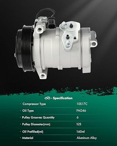 Vista 381 de SCITOO Bomba de compresor de CA 1999-2005 para S-uzuki Grand Vitara 2.5L 1995-1998 para S-uzuki Esteem 1999-2001 para S-uzuki Vitara 1.6L