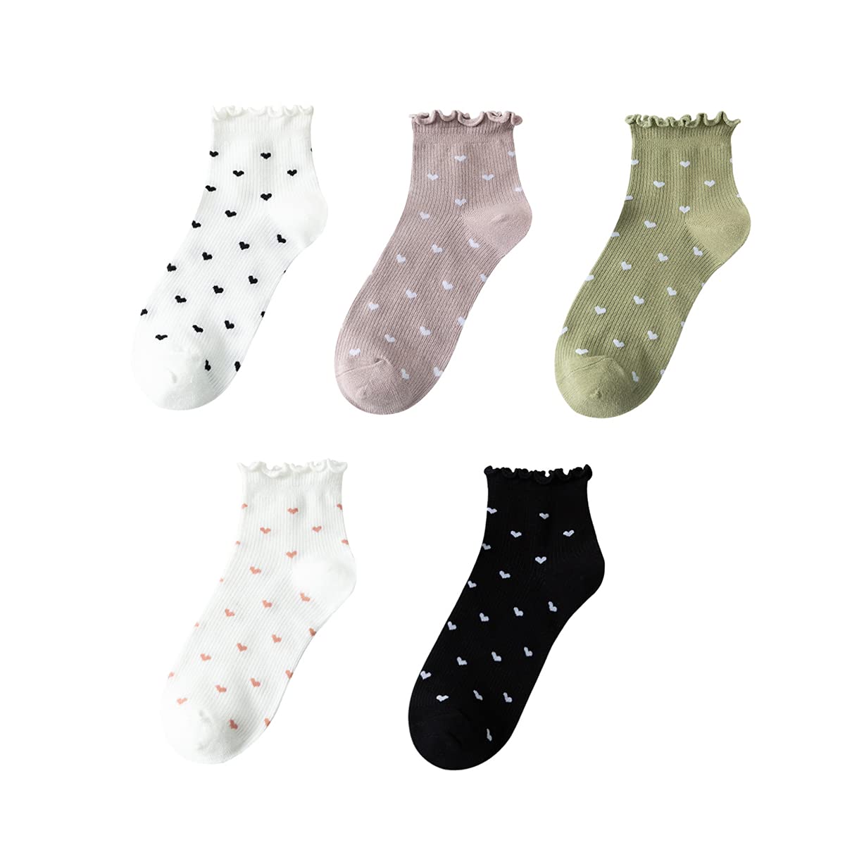 GuaziV Women's Ruffle Socks, Womens Fun Novelty Crew Colorful Fashion Casual Socks（style 07