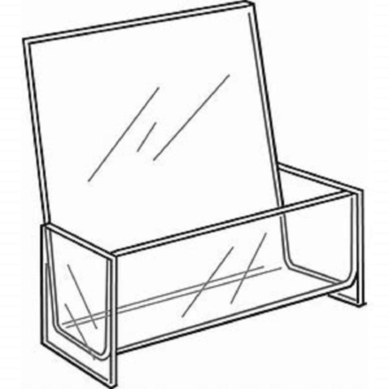 New Acrylic Countertop Brochure Literature Holder 7.5 Wide