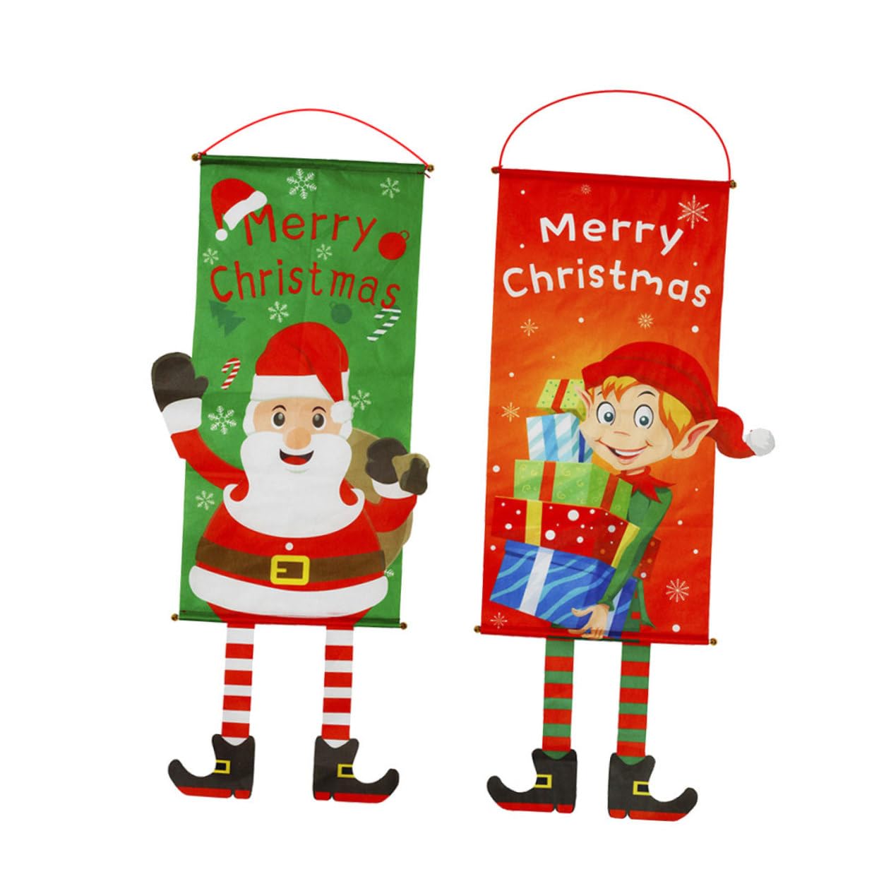 SUPVOX 3 Set Di Striscioni Appesi Con Scritta "buon Natale" Decorazioni Natalizie Per Porte Per Casa Veranda Ufficio Bar 2 Pezzi * 3