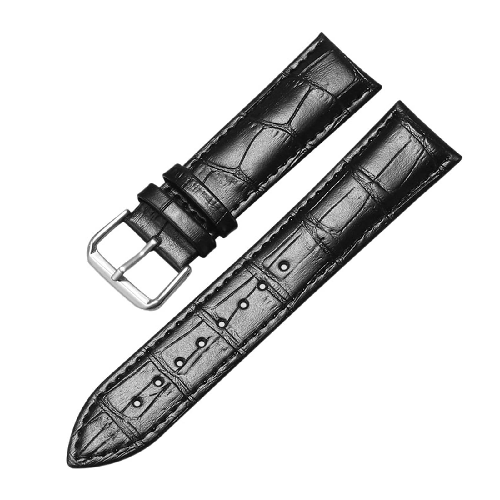 Générique NASUNJIA Bracelet De Montre Rechange En Cuir, Disponible Largeurs 12 Mm, 14, 16, 18, 19, 20, 22 Et 24
