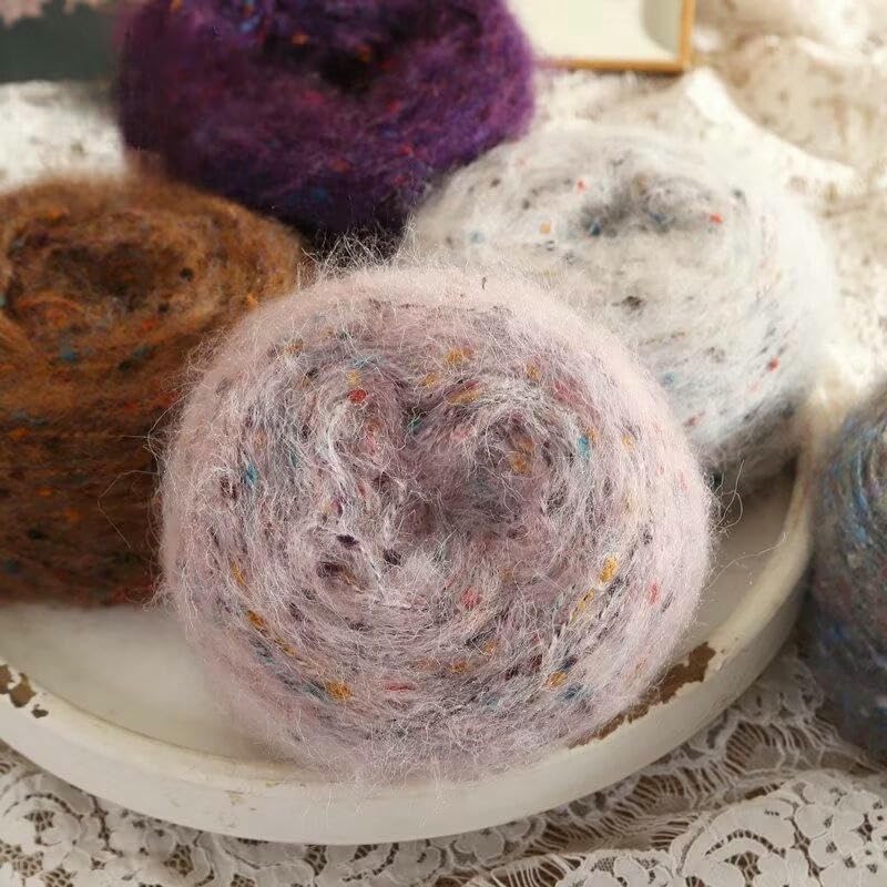 4/6/8/10 Piezas de Hilo de Lana de 100 g, Suave y Colorido, para Tejer a Mano, para Tejer suéteres, Bufandas, Gorros y chales de Ganchillo