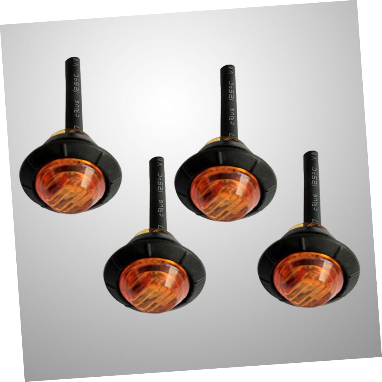 PartyKindom 20pezzi Luci Laterali LED Rotonde Luci di Posizione Laterali Indicatori di Direzione per Camion Rimorchio Giallo Alta Luminosità Basso Consumo Energetico Facile Installazione