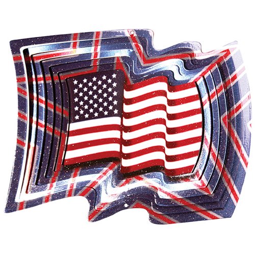 Iron Stop Designer American Flag Wind Spinner