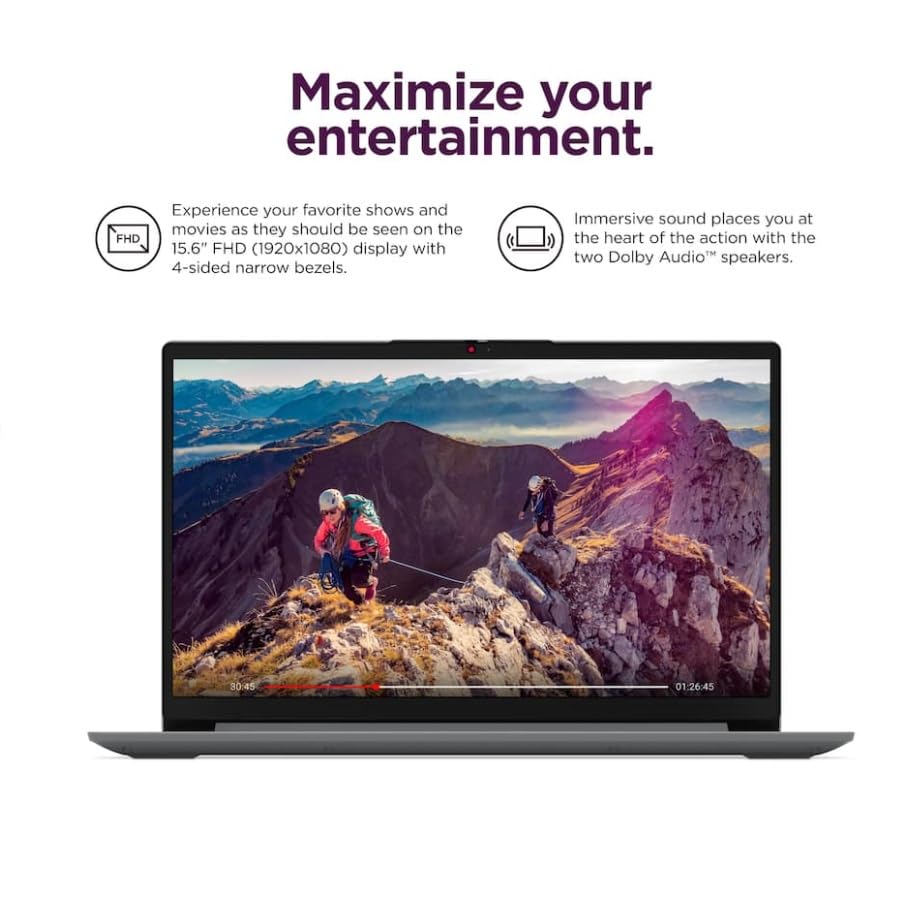 Image of Lenovo 2026 IdeaPad 1i 15.6 inch FHD Laptop,Intel Core i5-1335U, 16GB RAM, 512GB SSD,Intel Iris Xe Graphics,with Lifetime Office Wi-Fi 6,Long Battery Win 11 Pro, Cloud Grey,
