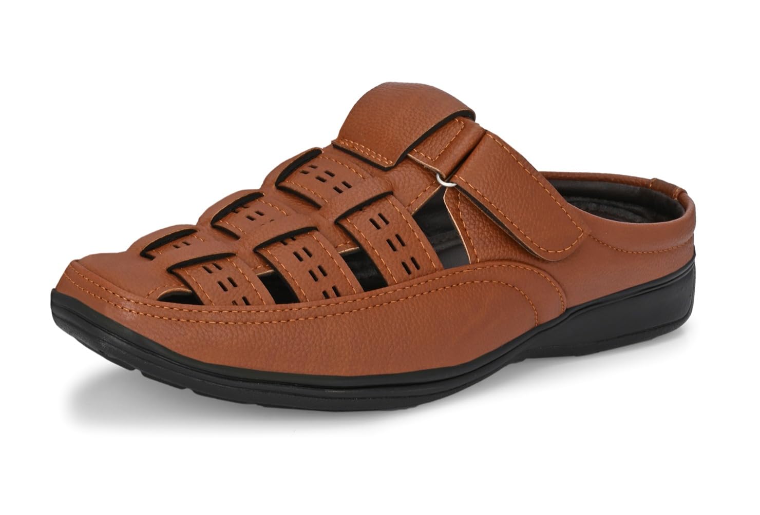 Leather Sandals for Men | Fisherman Sandal | Backless Open Half Sandles-image-21