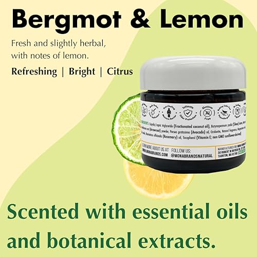 Miniatura 2 de MONA Crema desodorante natural para todo el cuerpo para mujeres y hombres, para partes privadas, sin aluminio y bicarbonato de sodio, con fragancia