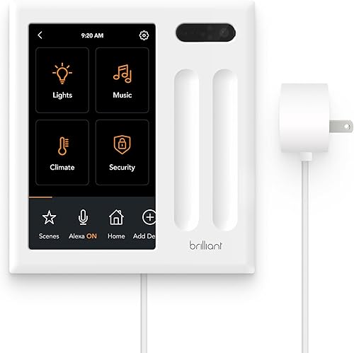 Brilliant Control inteligente para el hogar (panel enchufable): Alexa integrado y compatible con Ring, Sonos, Hue, Google Nest, Wemo, SmartThings,