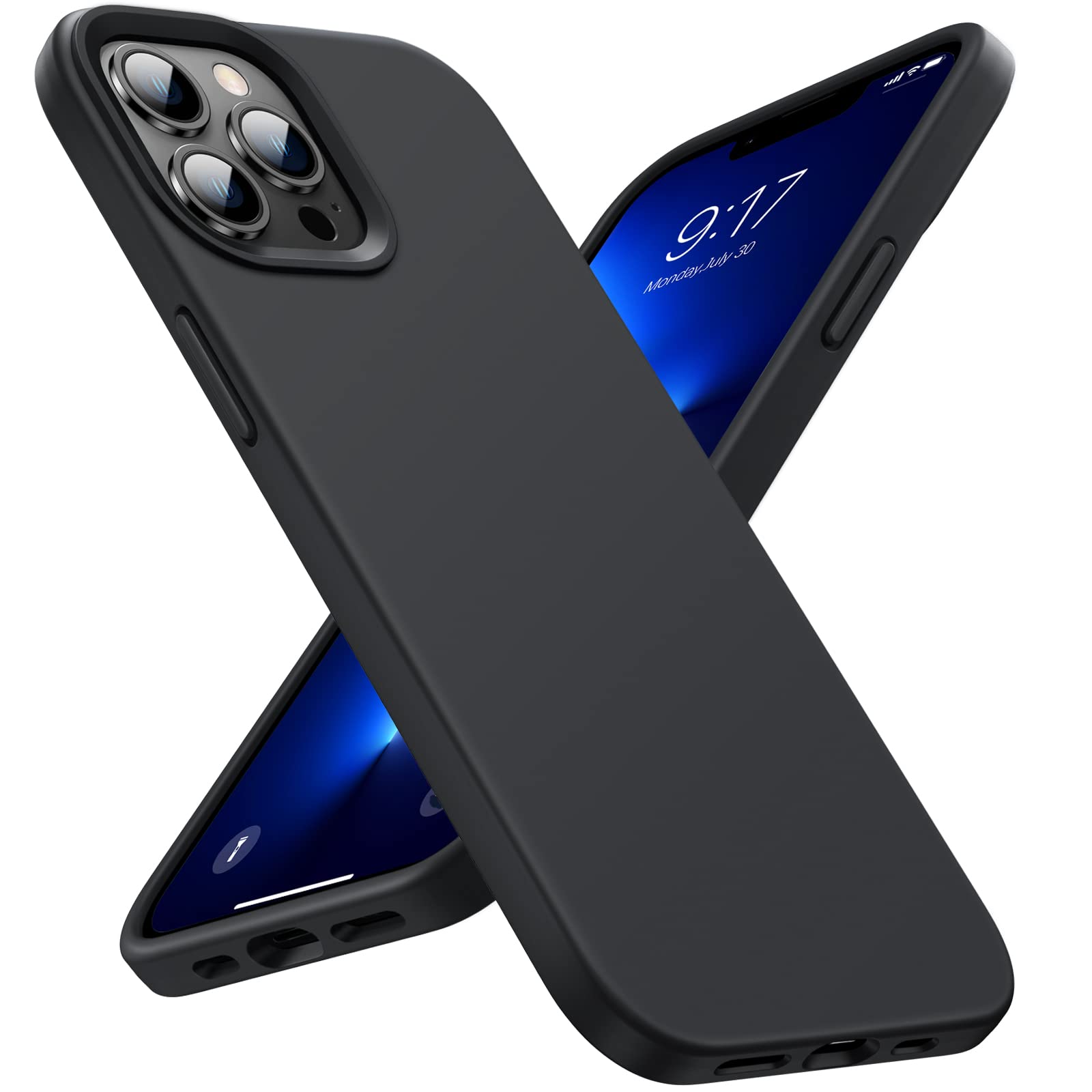 Amazon Com Ouxul Compatible With Iphone 12 Pro Max Case Liquid Silicone Gel Rubber Phone Case Iphone 12 Pro Max 6 7 Inch Cover Full Body Slim Soft Microfiber Lining Protective Cases Black