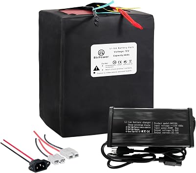 72V 80Ah LiFePO4 Lithium B attery Pack Built-in 80A BMS for 0-5000W Motor,DIY Projects and Outdoor Equipment
