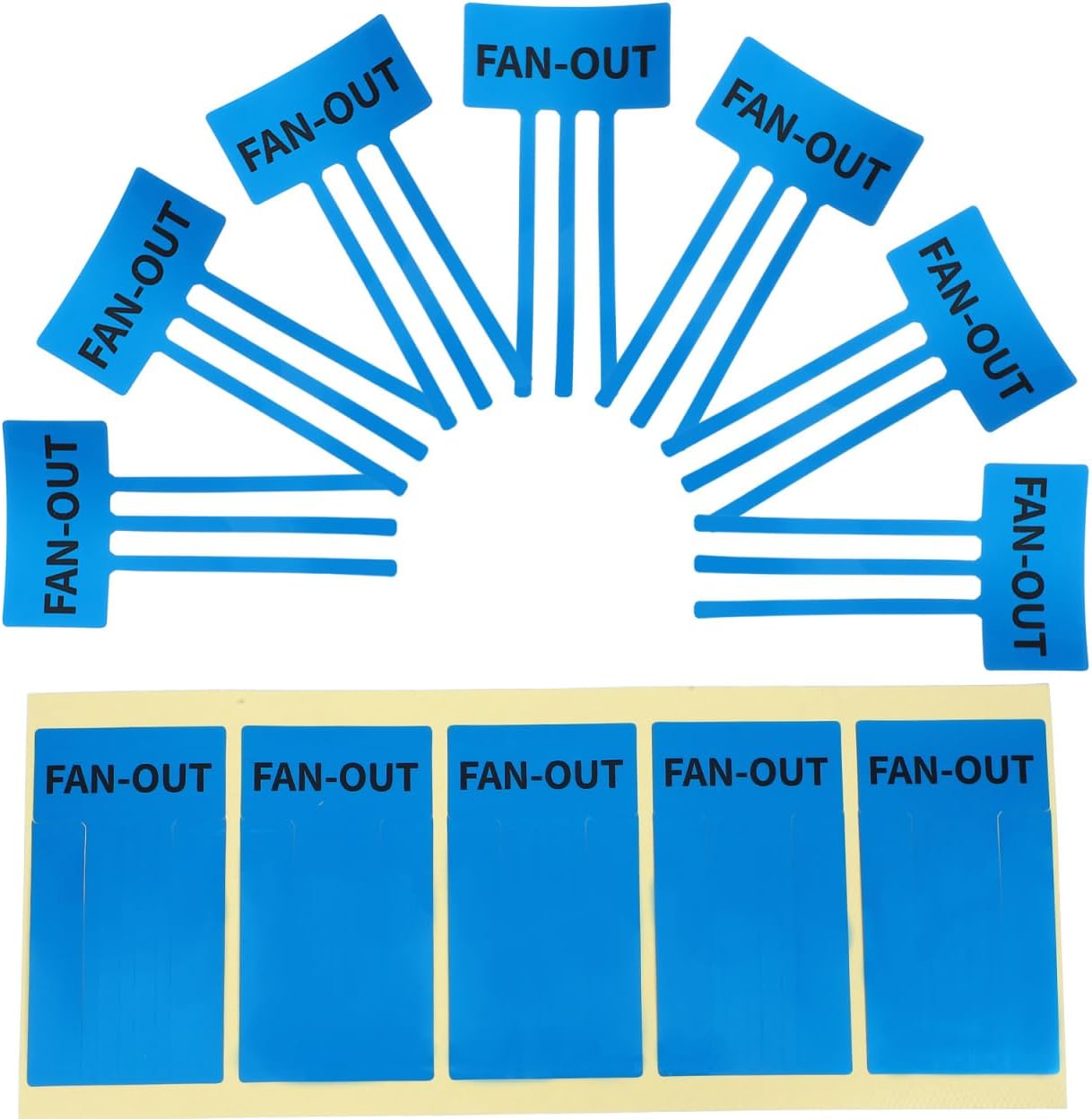 VALICLUD Airflow Indicator Stickers for Air Conditioner 50-Pack Blue | Self-Adhesive AC Outlet Direction Labels, Easy Install, Air Conditioner Flow Decals for Home, Office, Heaters, Exhaust Fans