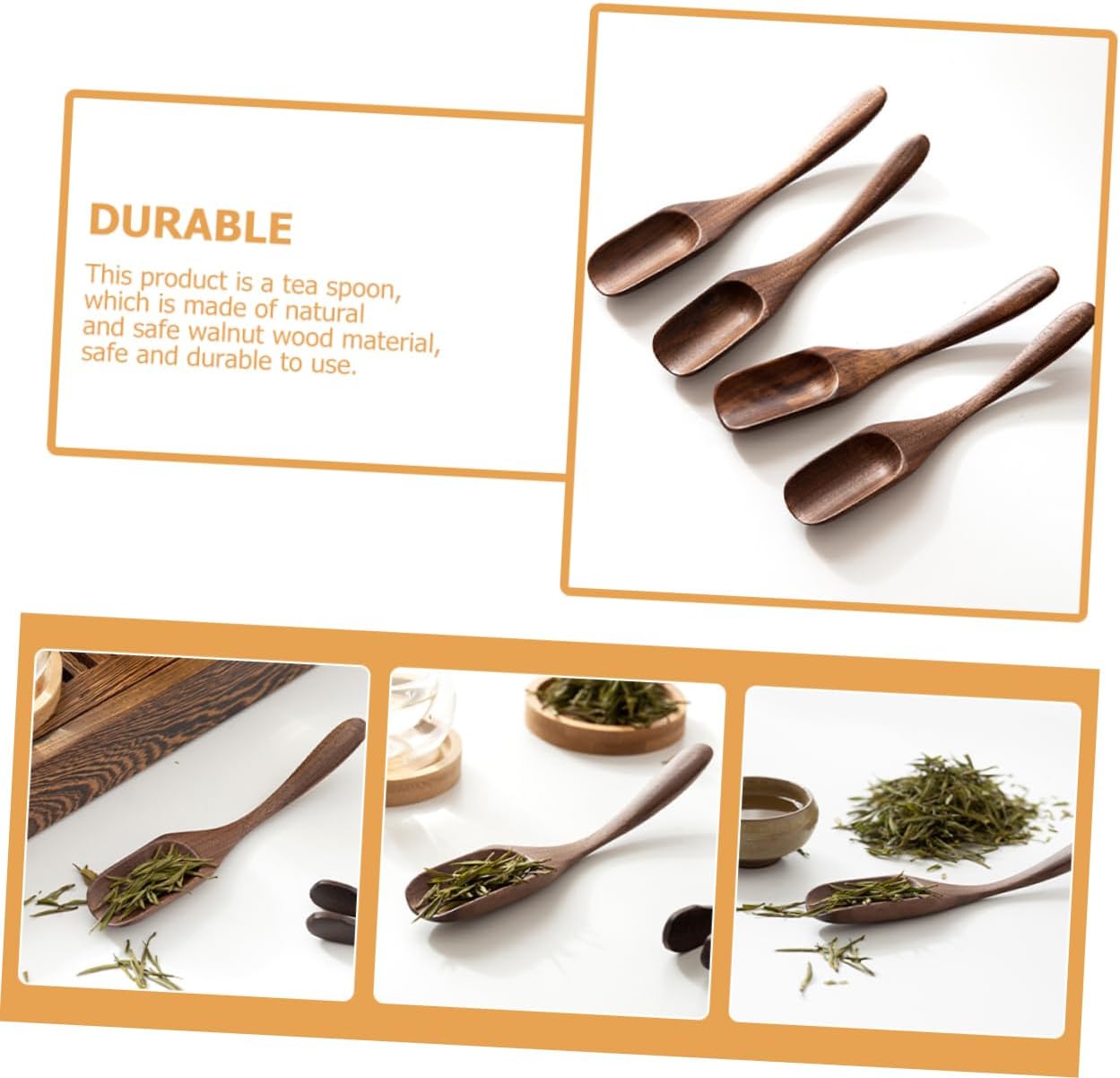 Wooden Tea Scoop with Long Handle Practical Smooth Spoon for Loose Tea Leaves Bath Salt and Milk Powder Versatile Kitchen Gadget for Home Brewing and Serving