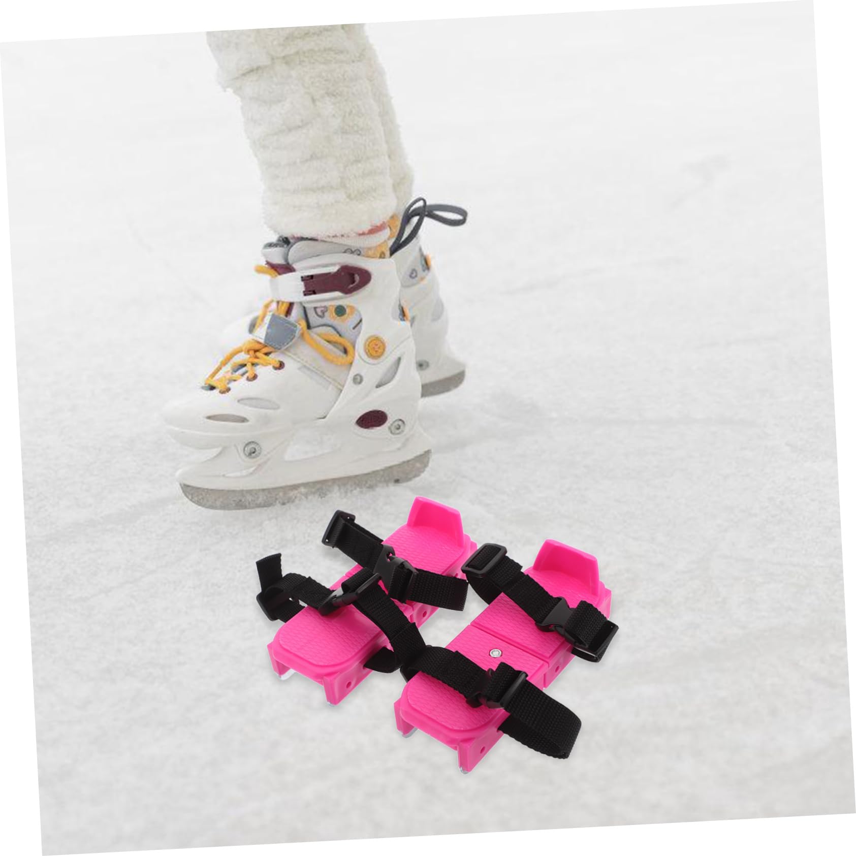 SUPVOX Pattini da Ghiaccio Rosa per Ragazzi Regolabili vestibilità Sicura e Versatilità Scarpe da Neve in Pp+Metallo per Sport Invernali All'aperto