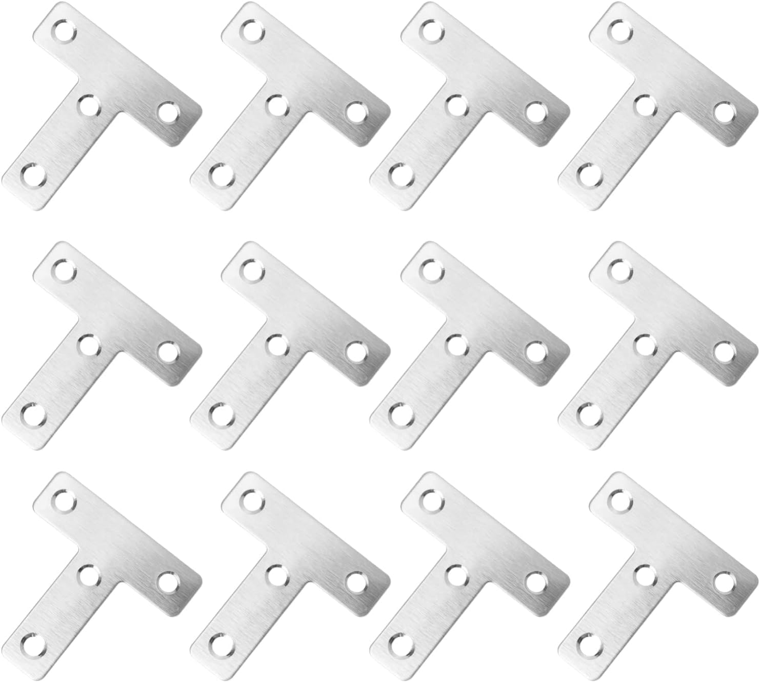 Staffa angolare, staffe per scaffali, Staffa di Fissaggio a Forma di T da 10 Pezzi for Sedia in Legno, libreria, Finestra, mobili, armadietto