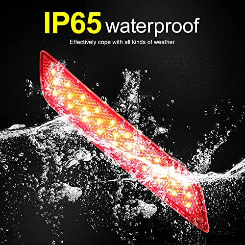2 Pcs Led Pára Choques Traseiro Reflector Luz De Travagem Traseira Acessórios Para Honda Civic Sedan