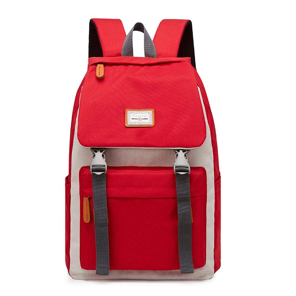 Mochila campus coreano bicolor para clase y actividades extraescolares juveniles 3