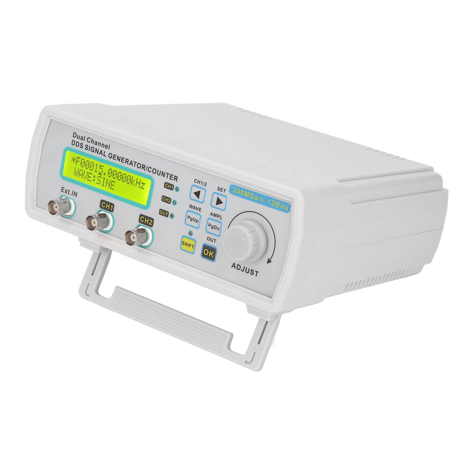Contador Generador de Señales, DDS DC5V 20MHZ MHS5200A Analizador de Frecuencia Programable de Doble Canal, Generador de Función de Forma de Onda Arbitraria Frecuencímetro