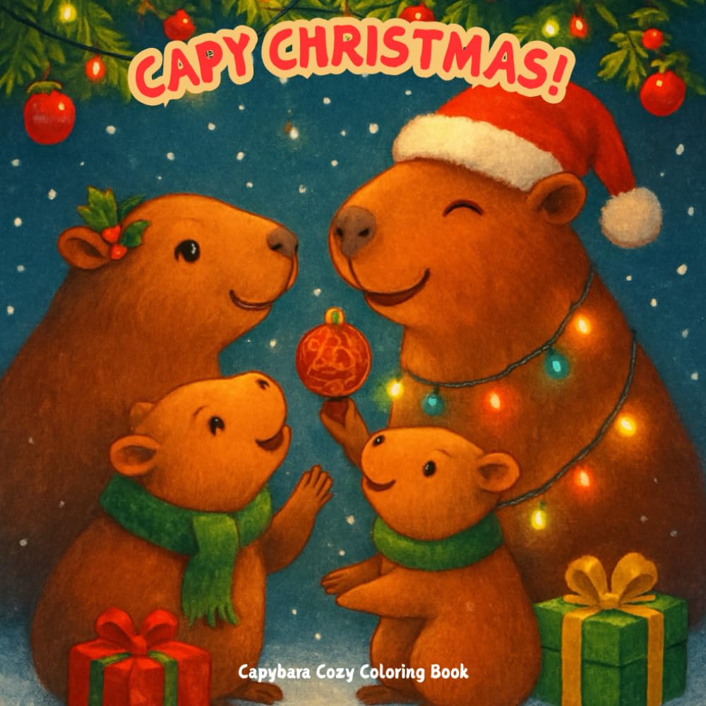 Christmas Capybaras: A Holiday Coloring Adventure